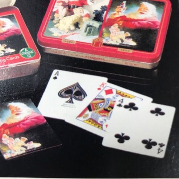 Vintage Coca-Cola Limited Edition Nostalgic Santa and Children Cards & Tin Set - Picture 6 of 9